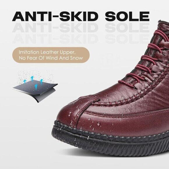 Women's Winter New Fleece Thickened Warm Soft Bottom Cotton Boots Waterproof . - Picture 5 of 5